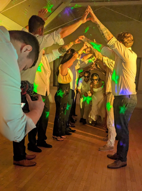 Wave Discos wedding DJ and mobile disco setup